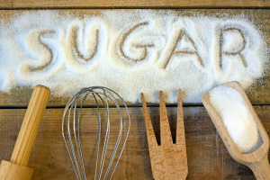 a sugar word with background